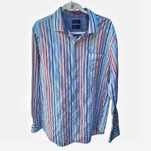 Men’s Tommy Bahama Barbados Multicolor Stripe Casual Shirt Size Large
